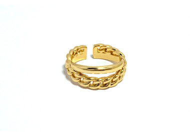 The Infinity Ring Collection Elegance and Chic Freesize Non Tarnish Gold Colour