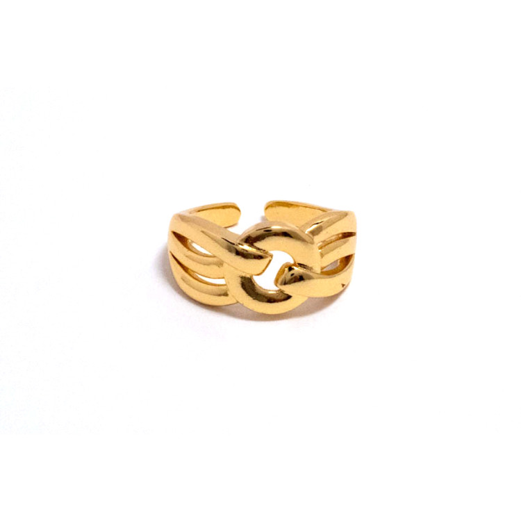 The Infinity Ring Collection Elegance and Chic Freesize Non Tarnish Gold Colour