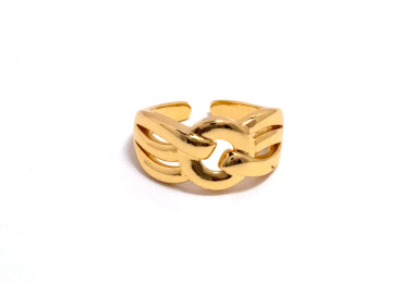 The Infinity Ring Collection Elegance and Chic Freesize Non Tarnish Gold Colour