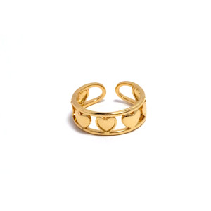 The Infinity Ring Collection Elegance and Chic Freesize Non Tarnish Gold Colour