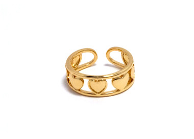 The Infinity Ring Collection Elegance and Chic Freesize Non Tarnish Gold Colour