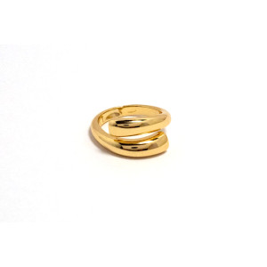 The Infinity Ring Collection Elegance and Chic Freesize Non Tarnish Gold Colour