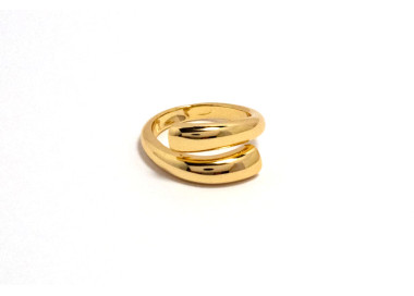 The Infinity Ring Collection Elegance and Chic Freesize Non Tarnish Gold Colour