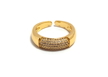 The Infinity Ring Collection Elegance and Chic Freesize Non Tarnish Gold Colour