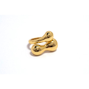 The Infinity Ring Collection Elegance and Chic Freesize Non Tarnish Gold Colour