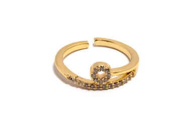 The Infinity Ring Collection Elegance and Chic Freesize Non Tarnish Gold Colour