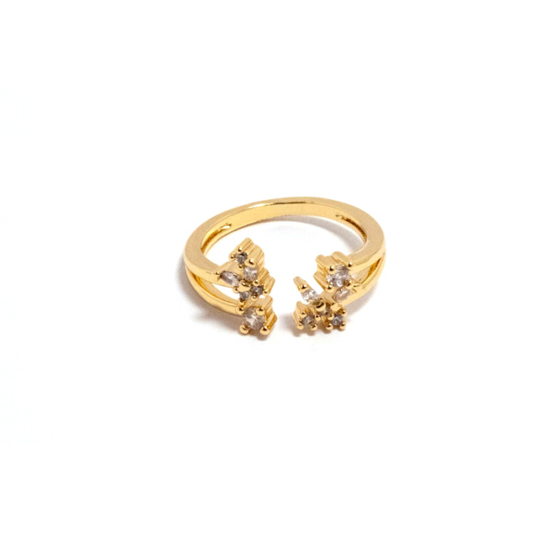 The Infinity Ring Collection Elegance and Chic Freesize Non Tarnish Gold Colour