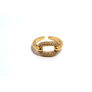 The Infinity Ring Collection Elegance and Chic Freesize Non Tarnish Gold Colour