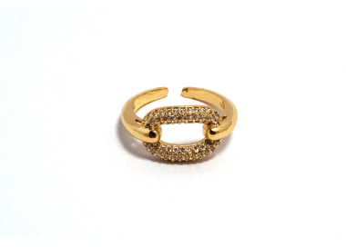 The Infinity Ring Collection Elegance and Chic Freesize Non Tarnish Gold Colour