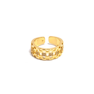 The Infinity Ring Collection Elegance and Chic Freesize Non Tarnish Gold Colour