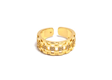 The Infinity Ring Collection Elegance and Chic Freesize Non Tarnish Gold Colour