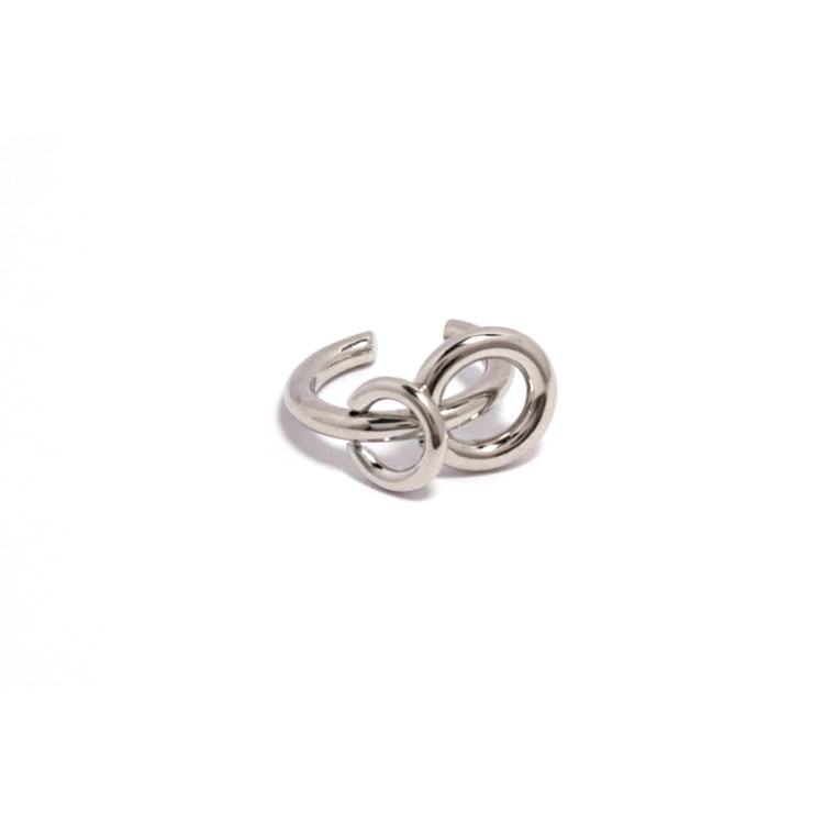 The Infinity Ring Collection Elegance and Chic Freesize Non Tarnish Silver Colour