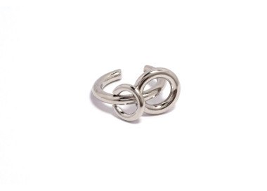 The Infinity Ring Collection Elegance and Chic Freesize Non Tarnish Silver Colour