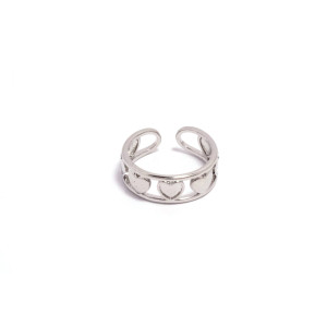 The Infinity Ring Collection Elegance and Chic Freesize Non Tarnish Silver Colour