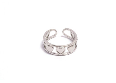 The Infinity Ring Collection Elegance and Chic Freesize Non Tarnish Silver Colour