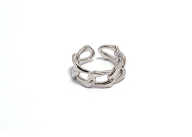 The Infinity Ring Collection Elegance and Chic Freesize Non Tarnish Silver Colour