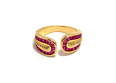 The Infinity Ring Collection Elegance and Chic Freesize Non Tarnish Gold Colour