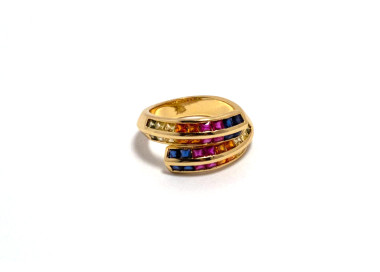 The Infinity Ring Collection Elegance and Chic Freesize Non Tarnish Gold Colour