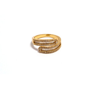 The Infinity Ring Collection Elegance and Chic Freesize Non Tarnish Gold Colour