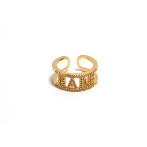 The Infinity Ring Collection Elegance and Chic Freesize Non Tarnish Gold Colour