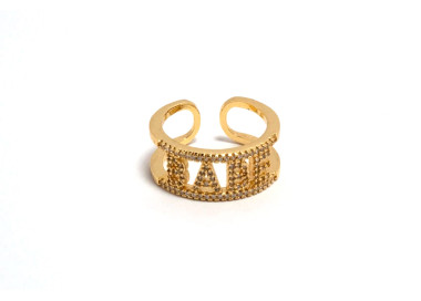 The Infinity Ring Collection Elegance and Chic Freesize Non Tarnish Gold Colour