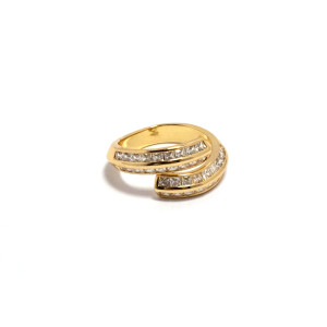 The Infinity Ring Collection Elegance and Chic Freesize Non Tarnish Gold Colour