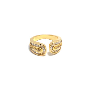 The Infinity Ring Collection Elegance and Chic Freesize Non Tarnish Gold Colour