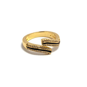 The Infinity Ring Collection Elegance and Chic Freesize Non Tarnish Gold Colour