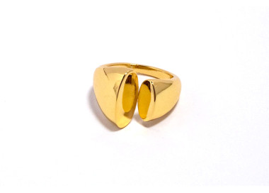 The Infinity Ring Collection Elegance and Chic Freesize Non Tarnish Gold Colour