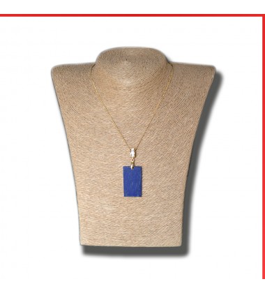 Lapis Lazuli Pendant on a gold coloured necklace