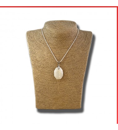 Marmo (Marble) Gemstone Pendant on a silver coloured necklace